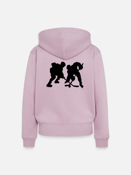 eishockey_16 - Frauen Premium Bio Zip Hoodie - Altrosa