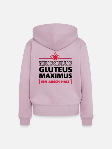Ein Arsch halt - Frauen Premium Bio Zip Hoodie - Altrosa