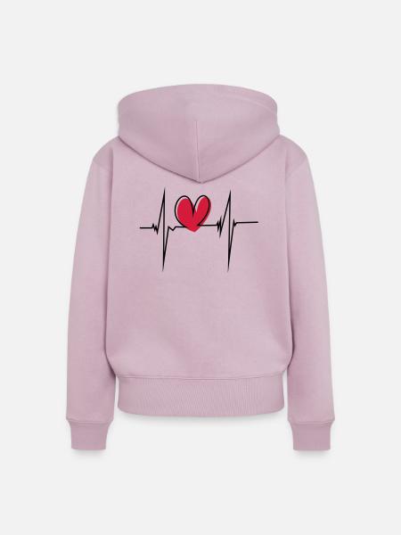 puls - Frauen Premium Bio Zip Hoodie - Altrosa