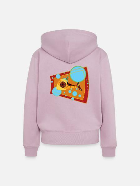 Lachs - Frauen Premium Bio Zip Hoodie - Altrosa