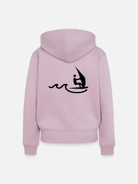windsurfer - Frauen Premium Bio Zip Hoodie - Altrosa