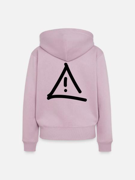 Vorsicht Achtung - Frauen Premium Bio Zip Hoodie - Altrosa