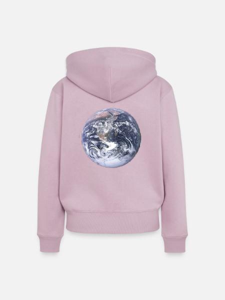 Erde - Frauen Premium Bio Zip Hoodie - Altrosa