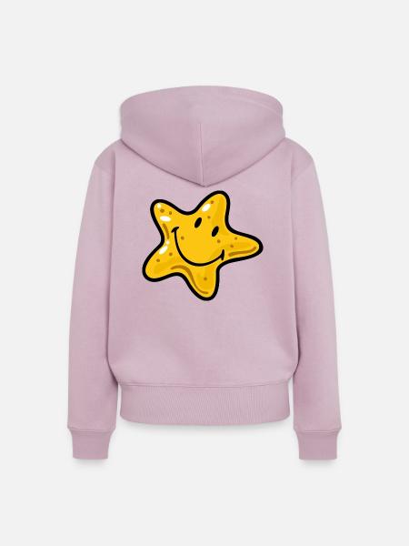 Smiley Star Fish - Frauen Premium Bio Zip Hoodie - Altrosa