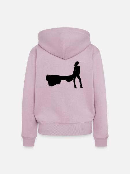 Woman - Frauen Premium Bio Zip Hoodie - Altrosa
