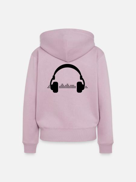 headphones - Frauen Premium Bio Zip Hoodie - Altrosa