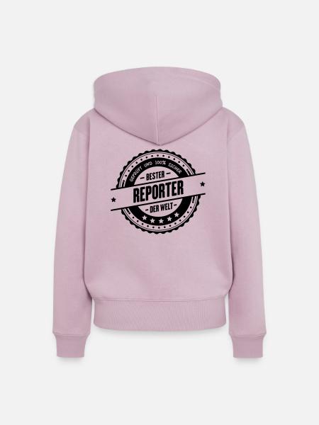 Bester Reporter - Frauen Premium Bio Zip Hoodie - Altrosa