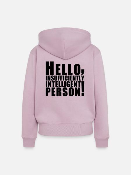 hello_person - Frauen Premium Bio Zip Hoodie - Altrosa