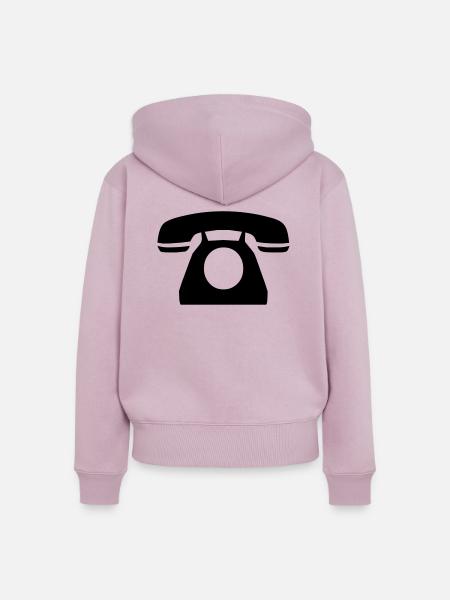 telefon - Frauen Premium Bio Zip Hoodie - Altrosa