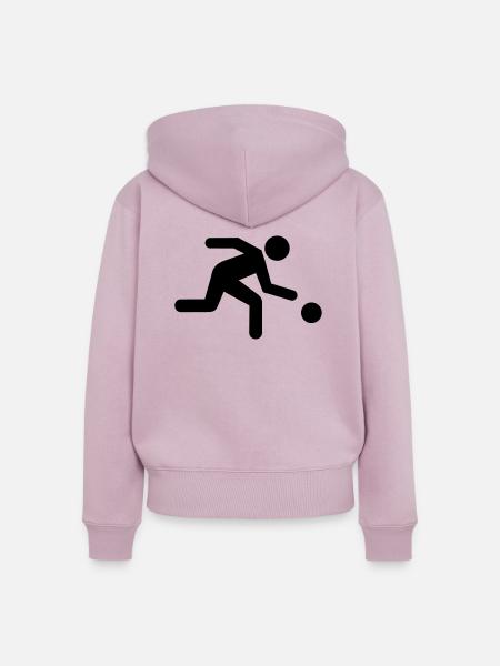 Bowling - Frauen Premium Bio Zip Hoodie - Altrosa