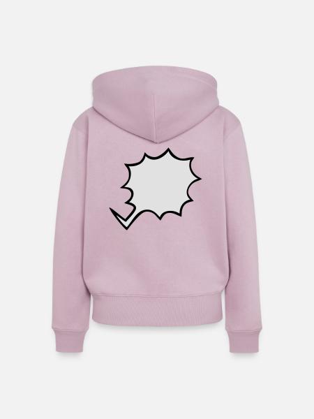 Sprechblase - Frauen Premium Bio Zip Hoodie - Altrosa
