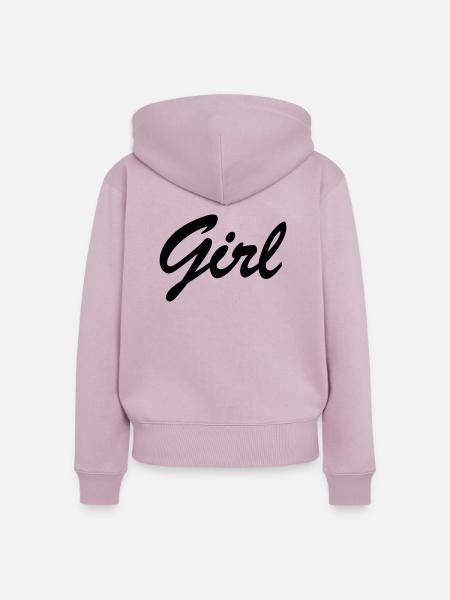 Girl - Frauen Premium Bio Zip Hoodie - Altrosa