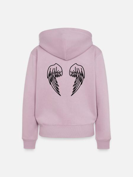 fluegel - Frauen Premium Bio Zip Hoodie - Altrosa