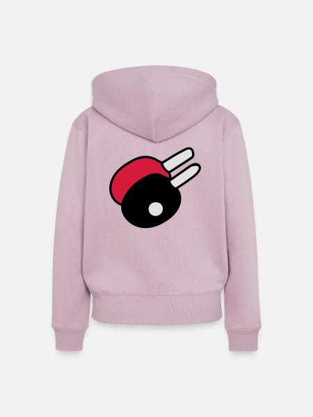 ping pong - Frauen Premium Bio Zip Hoodie - Altrosa