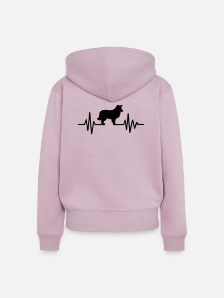 Shetland Sheepdog - Frauen Premium Bio Zip Hoodie - Altrosa