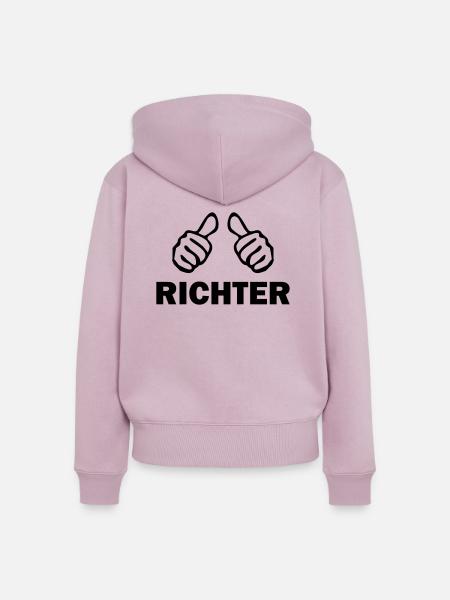 richter - Frauen Premium Bio Zip Hoodie - Altrosa