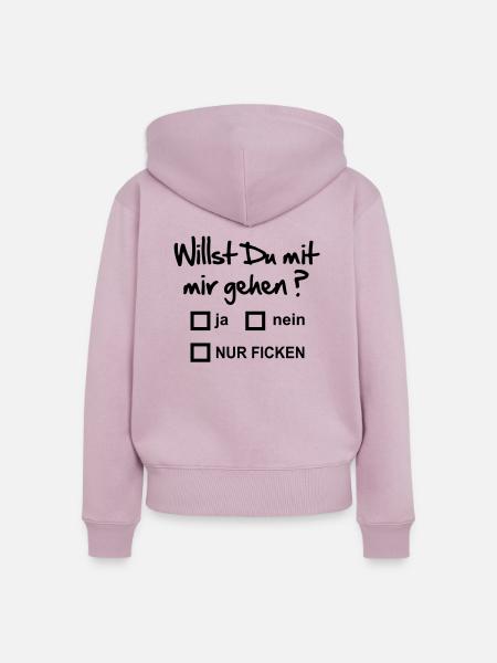 ficken - Frauen Premium Bio Zip Hoodie - Altrosa