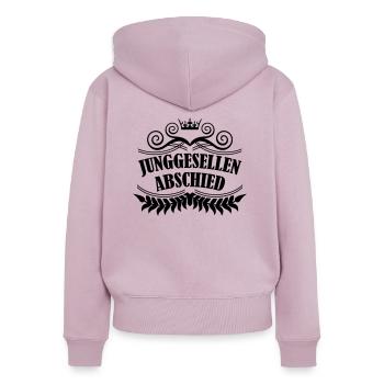 junggesellenabschied - Frauen Premium Bio Zip Hoodie - Altrosa - Hinten - Julia (174cm)