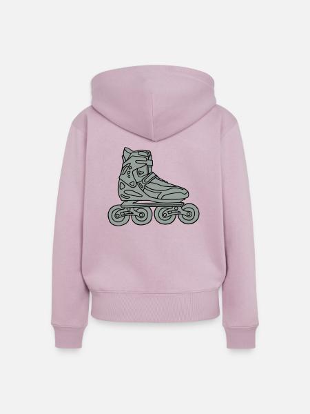 Inlineskater 2 - Frauen Premium Bio Zip Hoodie - Altrosa