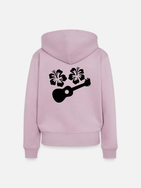 ukulele - Frauen Premium Bio Zip Hoodie - Altrosa