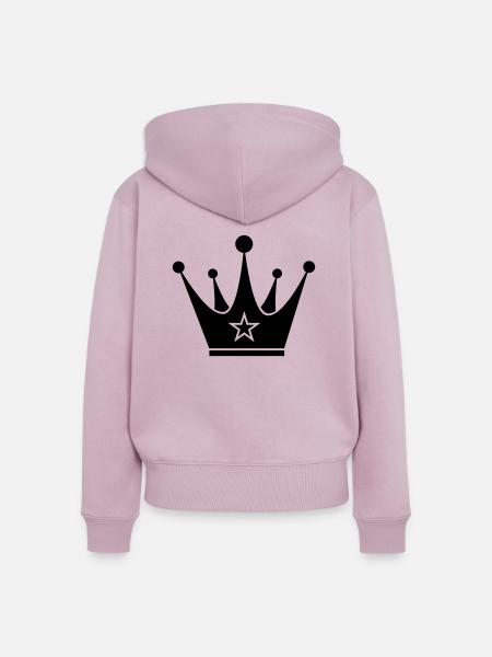 crown - Frauen Premium Bio Zip Hoodie - Altrosa