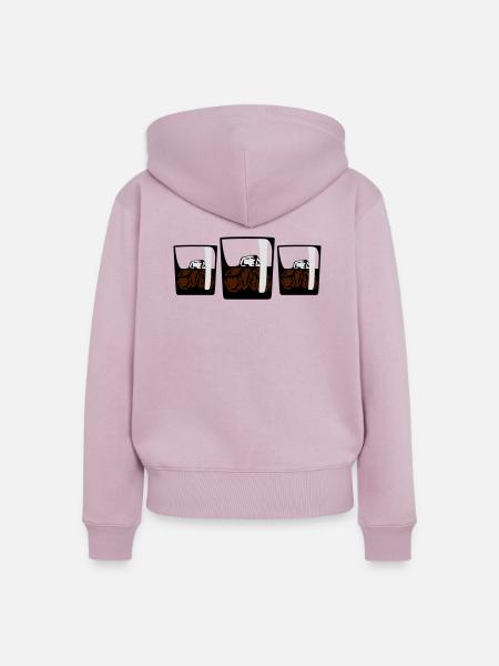 3 Drinks - Frauen Premium Bio Zip Hoodie - Altrosa
