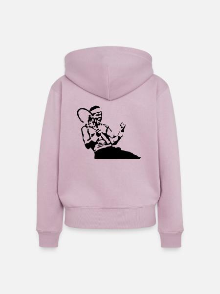 tennis - Frauen Premium Bio Zip Hoodie - Altrosa