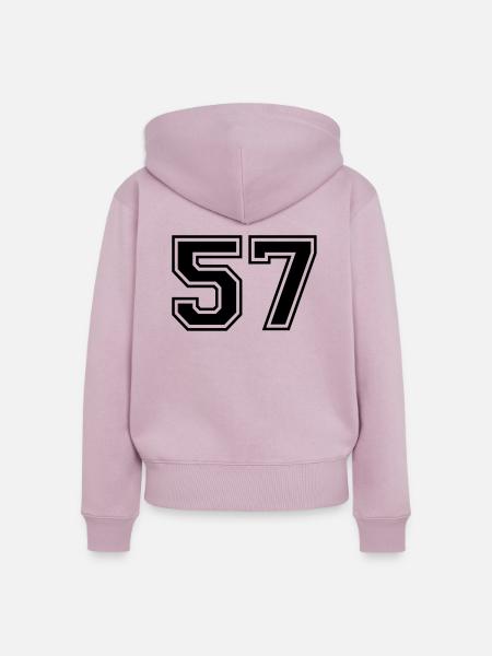 57 - Frauen Premium Bio Zip Hoodie - Altrosa