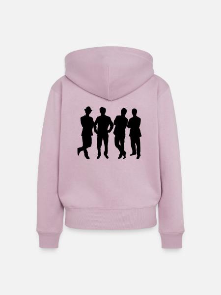 Boy group - Frauen Premium Bio Zip Hoodie - Altrosa