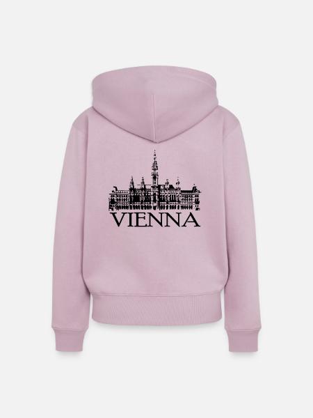 vienna - Frauen Premium Bio Zip Hoodie - Altrosa