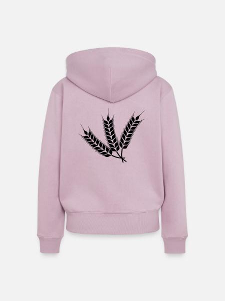Gerste - Frauen Premium Bio Zip Hoodie - Altrosa