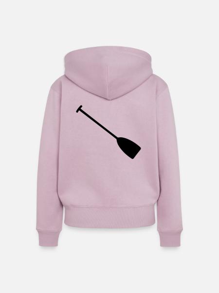 Paddeln - Frauen Premium Bio Zip Hoodie - Altrosa