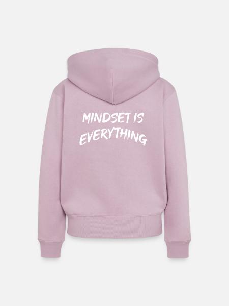Mindset is everything - Frauen Premium Bio Zip Hoodie - Altrosa
