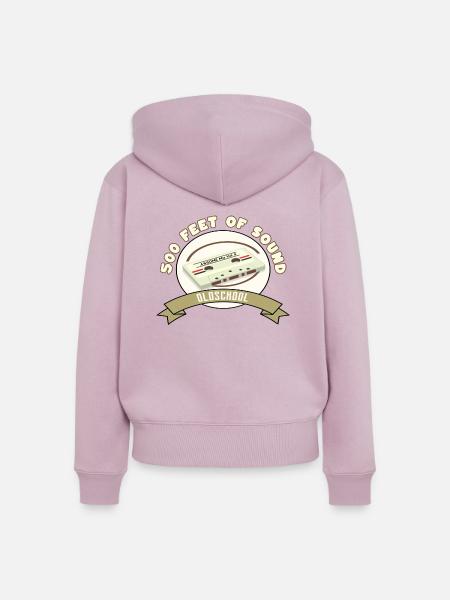 Sound - Oldschool - Frauen Premium Bio Zip Hoodie - Altrosa
