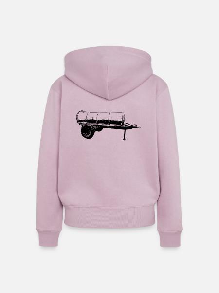 Gülle Fass - Frauen Premium Bio Zip Hoodie - Altrosa
