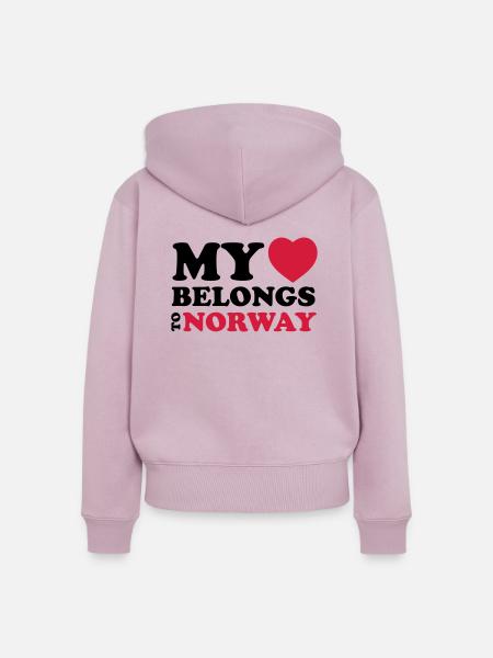MHBT NORWAY - Frauen Premium Bio Zip Hoodie - Altrosa