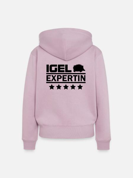 igel expertin - Frauen Premium Bio Zip Hoodie - Altrosa
