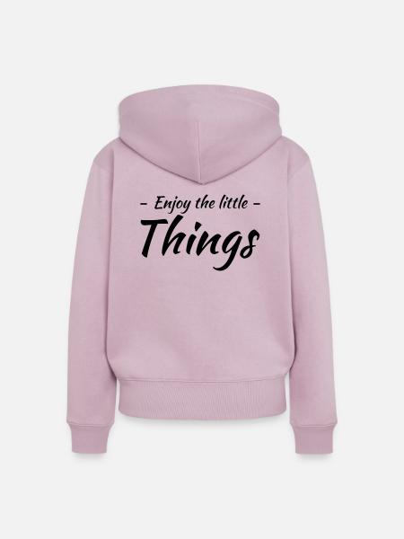 Enjoy the little things - Frauen Premium Bio Zip Hoodie - Altrosa