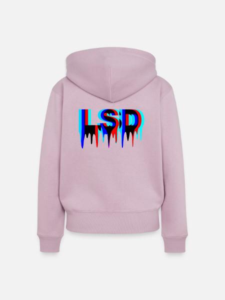 lsd trip acid - Frauen Premium Bio Zip Hoodie - Altrosa