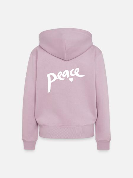 Frieden - Frauen Premium Bio Zip Hoodie - Altrosa