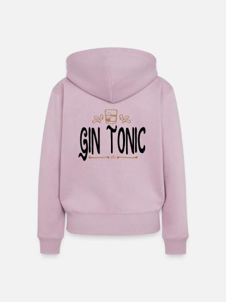Gin Tonic - Frauen Premium Bio Zip Hoodie - Altrosa