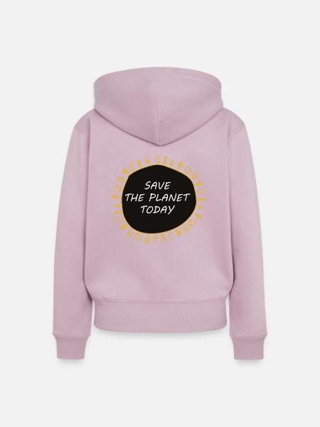 Save the Planet - Frauen Premium Bio Zip Hoodie - Altrosa