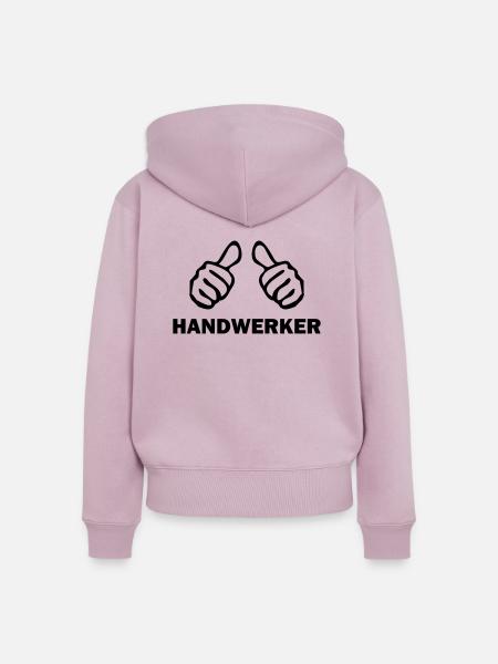 handwerker - Frauen Premium Bio Zip Hoodie - Altrosa