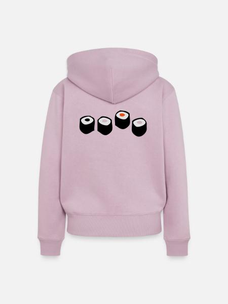 Sushi Rolls - Frauen Premium Bio Zip Hoodie - Altrosa