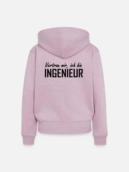 Ingenieur - Frauen Premium Bio Zip Hoodie - Altrosa