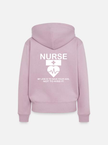 Nurse - Frauen Premium Bio Zip Hoodie - Altrosa