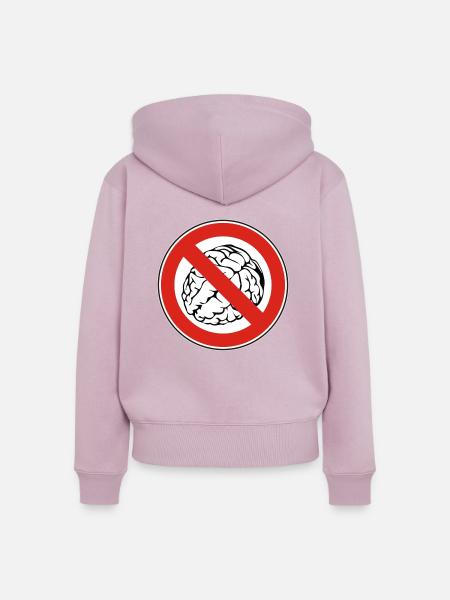 NO BRAIN - Frauen Premium Bio Zip Hoodie - Altrosa