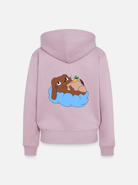 Hasi auf wolke - Frauen Premium Bio Zip Hoodie - Altrosa