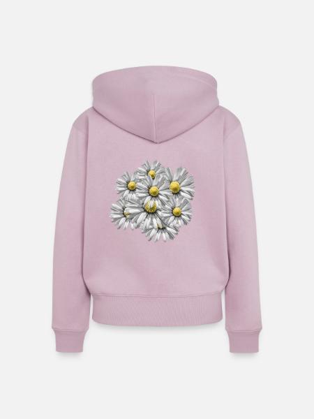 Blumenstrauß - Frauen Premium Bio Zip Hoodie - Altrosa