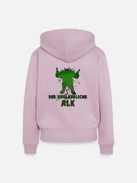 Der unglaubliche Alk - Frauen Premium Bio Zip Hoodie - Altrosa